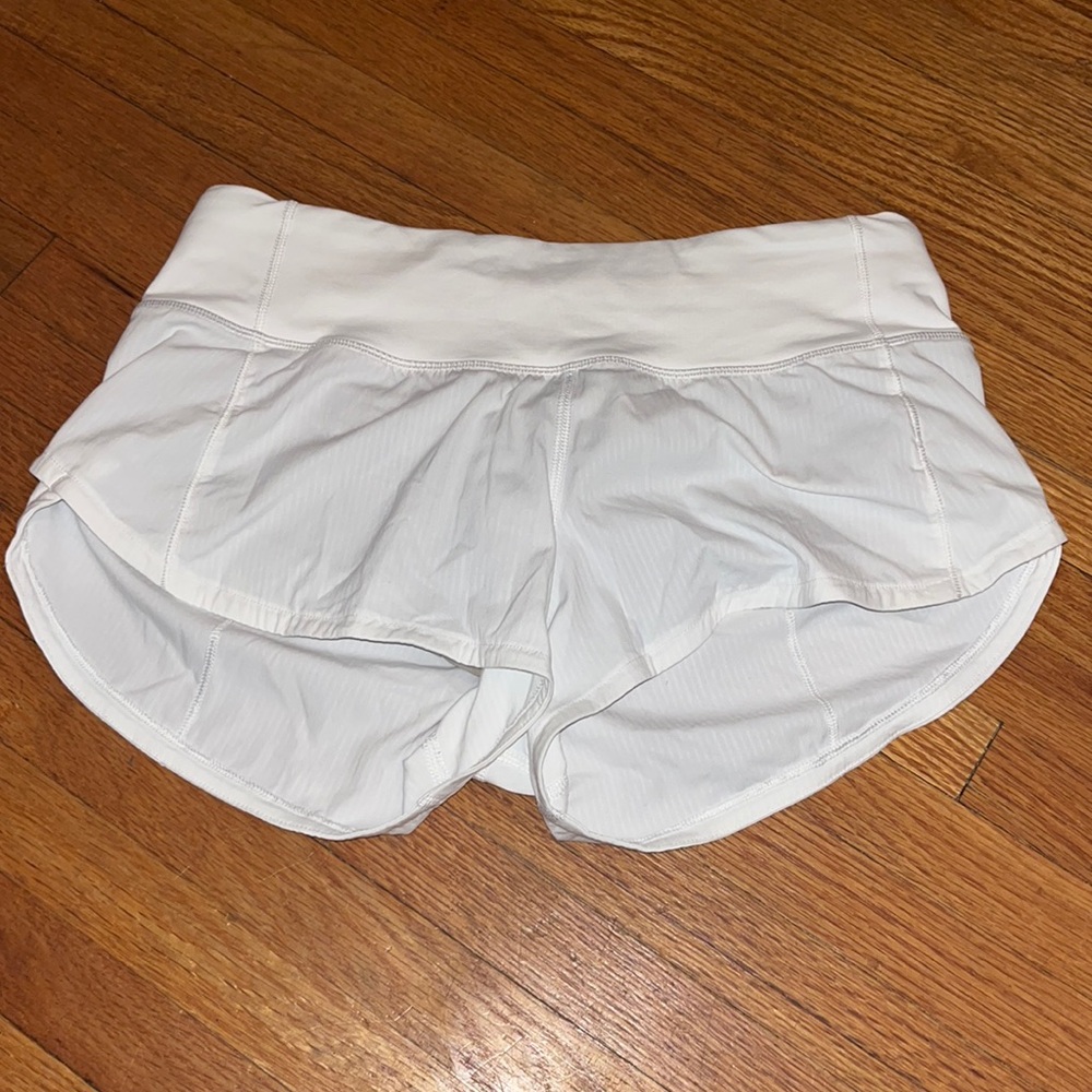 Womens white Lululemon shorts